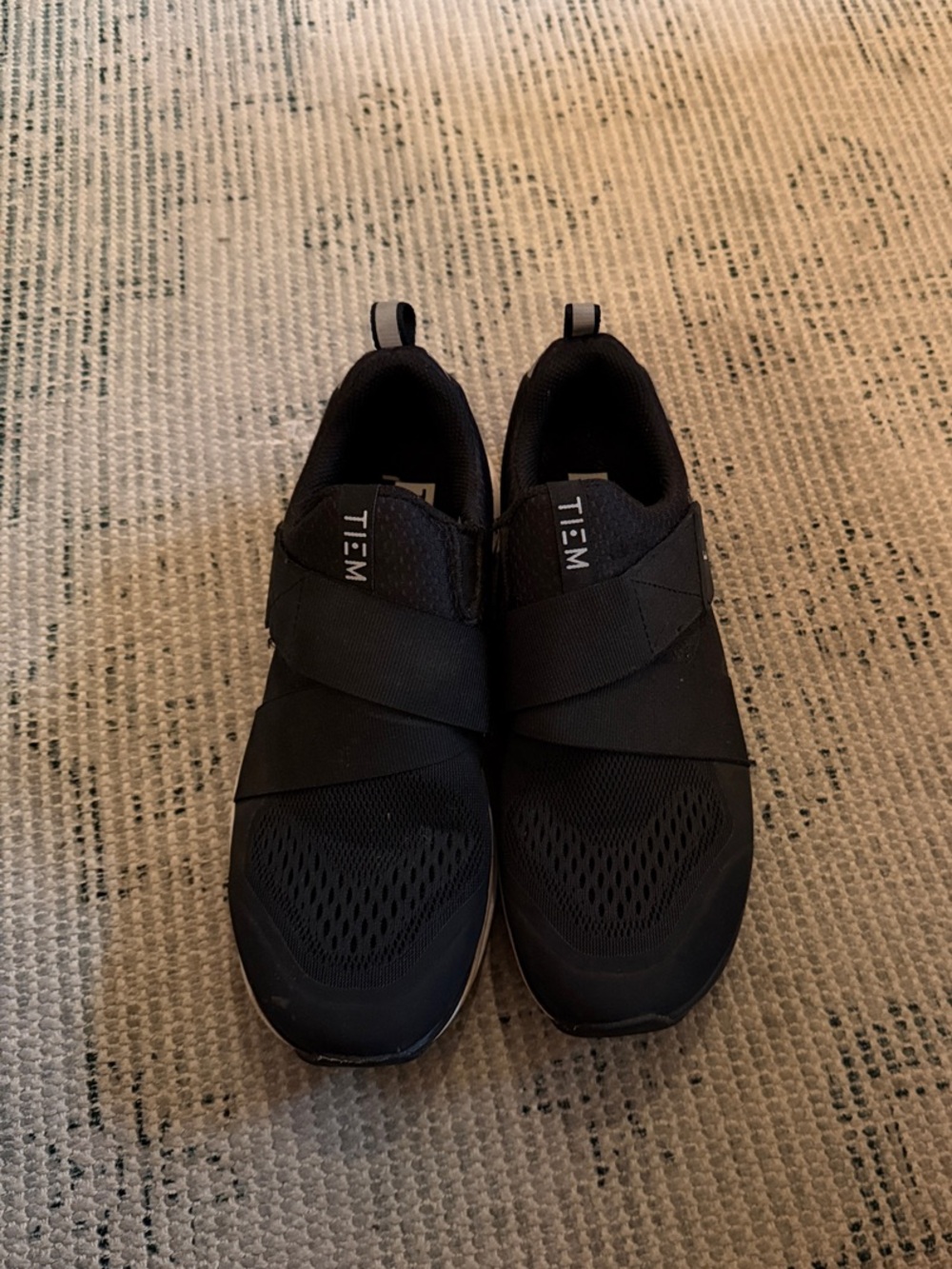 TIEM Women's Black Slip-On Athletic Sneakers